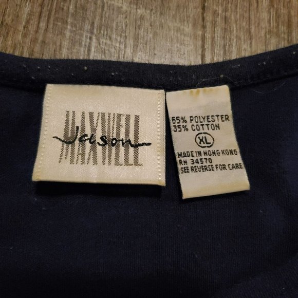 Women's Jason Maxwell Navy/Blue American Flag/Stars Decorations Size XL - Picture 3 of 4